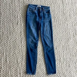 Paige Horton high rise ankle jean; medium blue size 23